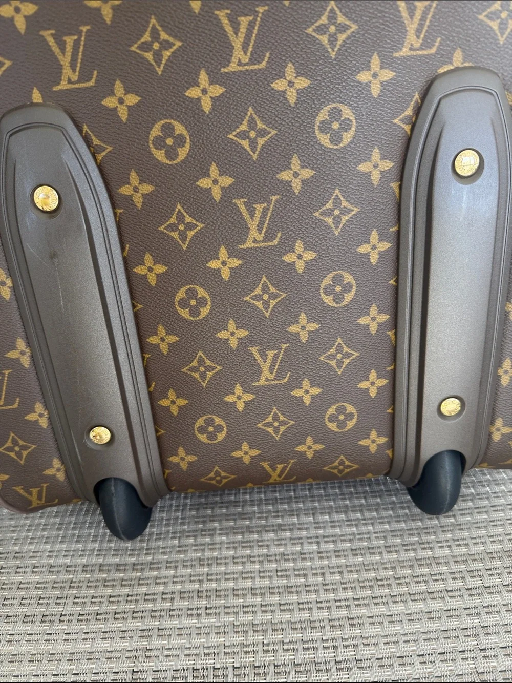 Louis Vuitton Monogram Rolling Carry-On in Brown and Tan